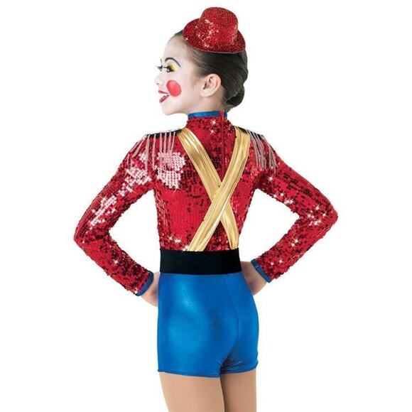 Dance Costume Weissman 8735 Large Adult Red Jazz Sequin Soldier Nutcracker - Picture 2 of 3